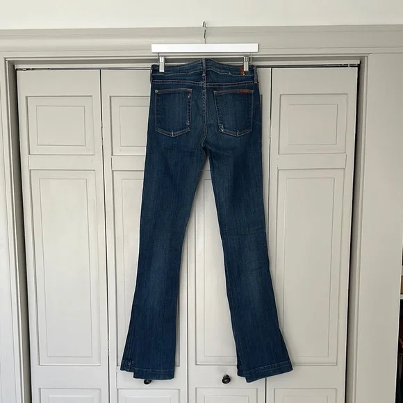 7 For All Mankind Dark Blue Flare Jeans - Picture 5 of 5